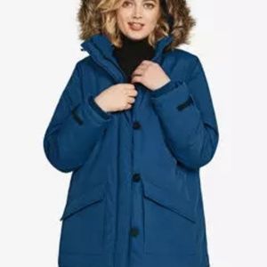 Faux Fur Trim Parka Winter Coat